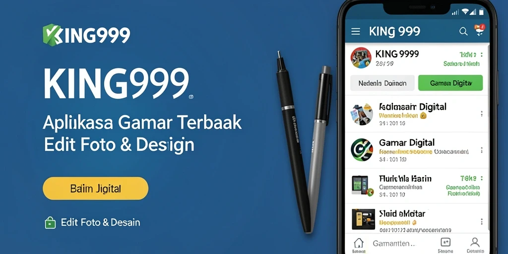 Antarmuka pengguna KING999 yang modern dan fungsional untuk gambar digital.