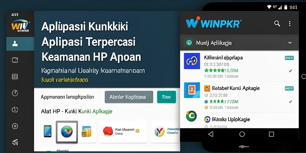 Antarmuka utama aplikasi WINPKR dengan fitur kunci aplikasi yang intuitif.
